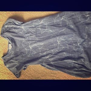 LuLaRoe XXS Carly Dress blue with white flowers